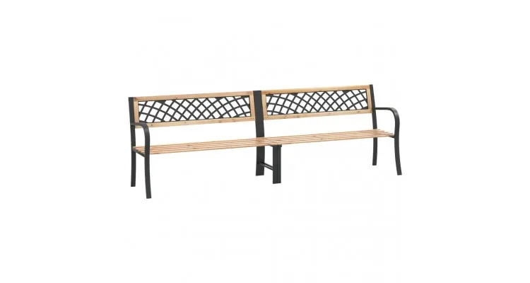 Banca dubla de gradina, 238 cm, lemn de brad chinezesc