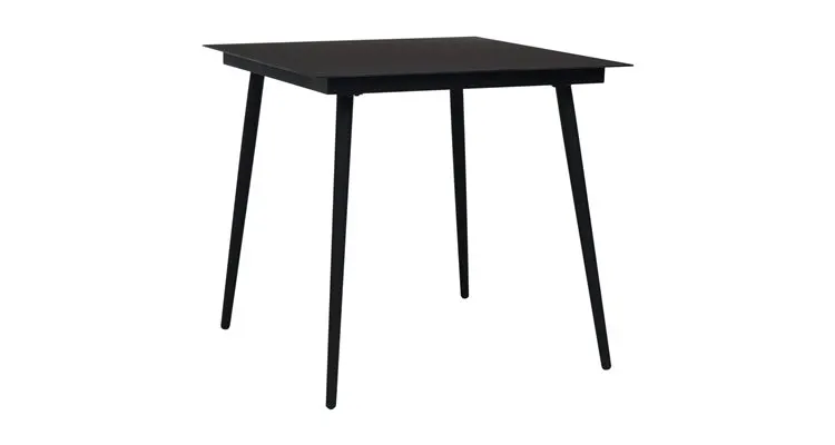 Set mobilier de exterior, 3 piese, negru, ratan pvc — imaginea 3
