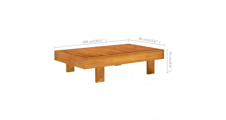 Set mobilier gradina perne alb crem, 5 piese, lemn masiv acacia — imaginea 5