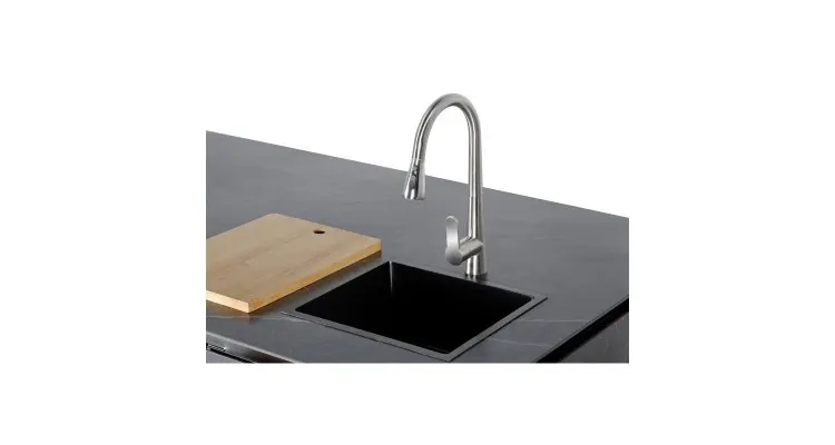 Bucatarie exterior placata ceramica, gratar gaz inox 3 arzatoare, arzator infrarosu, chiuveta, frigider 150 l, Buschbeck Derby — imaginea 5