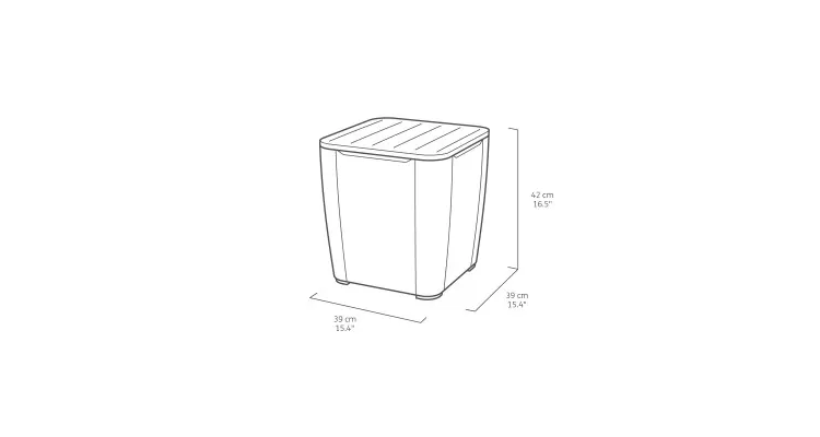 Măsuță de cafea Keter Luzon cu spatiu de depozitare — imaginea 5