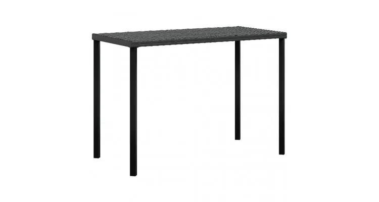Set mobilier gradina poliratan, forma L, pentru 7 persoane, cu perne incluse, negru — imaginea 3