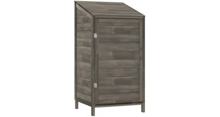 Sopron de gradina, antracit, 55x52x112 cm, lemn masiv de brad