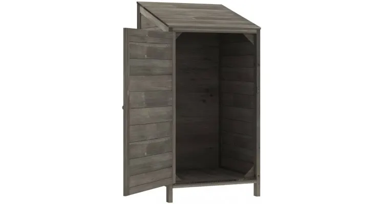 Sopron de gradina, antracit, 55x52x112 cm, lemn masiv de brad — imaginea 5