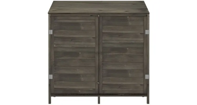 Sopron de gradina, antracit, 102x52x112 cm, lemn masiv de brad — imaginea 3