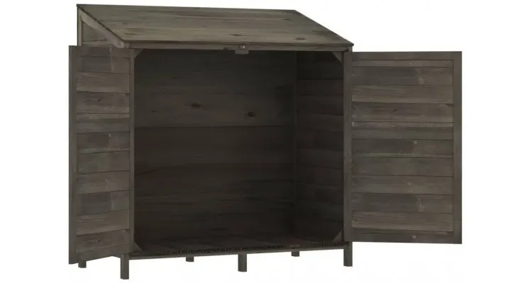 Sopron de gradina, antracit, 102x52x112 cm, lemn masiv de brad — imaginea 4