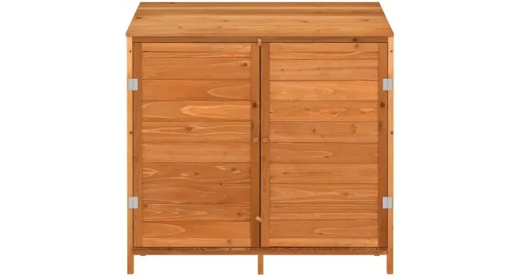Sopron de gradina, maro, 102x52x112 cm, lemn masiv de brad — imaginea 3