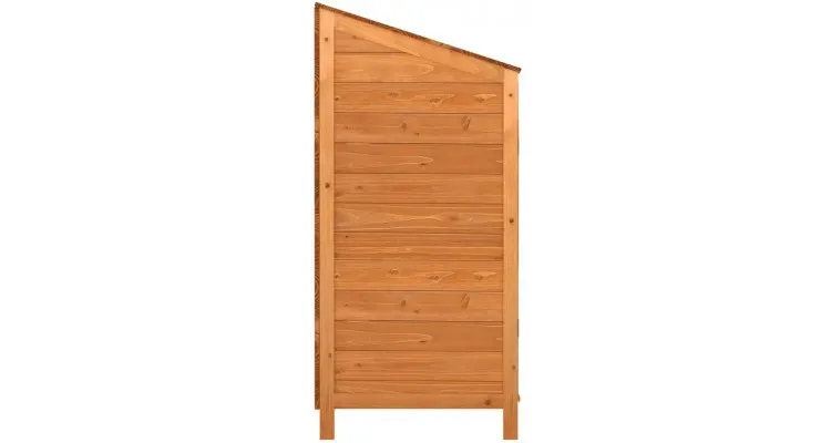Sopron de gradina, maro, 102x52x112 cm, lemn masiv de brad — imaginea 4