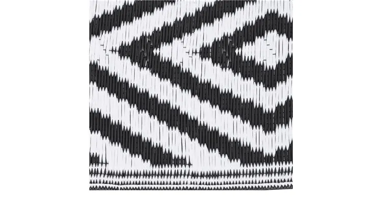 Covor de exterior, negru, 140x200 cm, pp — imaginea 3