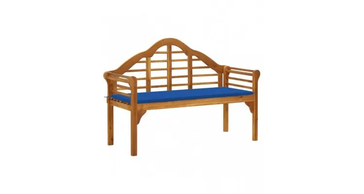 Bancheta regala de gradina cu perna, 135 cm, lemn masiv acacia