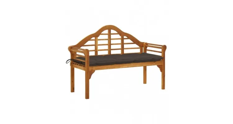 Bancheta regala de gradina cu perna, 135 cm, lemn masiv acacia