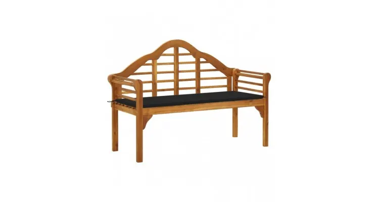 Bancheta regala de gradina cu perna, 135 cm, lemn masiv acacia