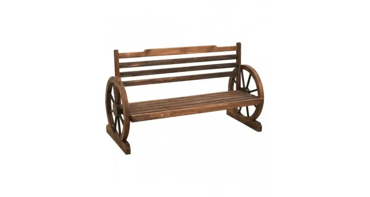 Banca de gradina, 112 cm, lemn masiv de brad
