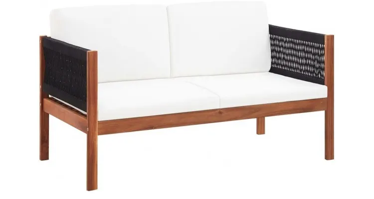 Set mobilier de gradina, 4 piese, lemn masiv de acacia — imaginea 2