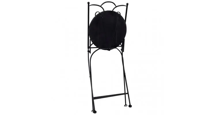 Set de bistro mozaic, 3 piese, negru cu alb, mozaic ceramic, 279414 — imaginea 4