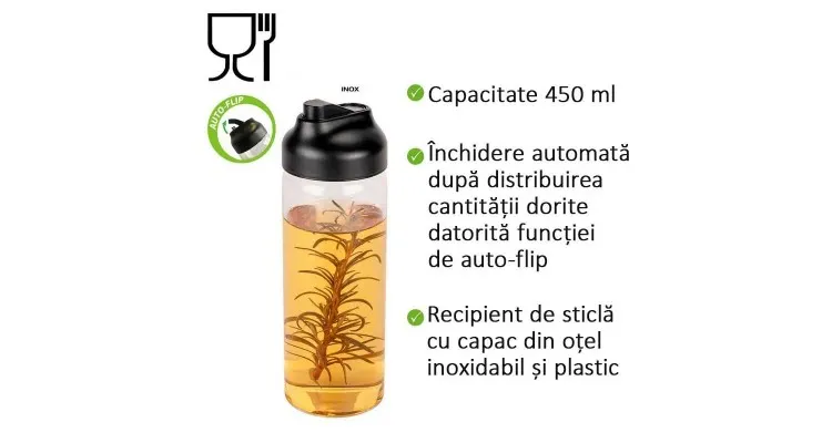 Dispenser pentru ulei sau otet cu auto flip pentru inchidere automata 0,45 litri Wenko Flip 55018100 — imaginea 4