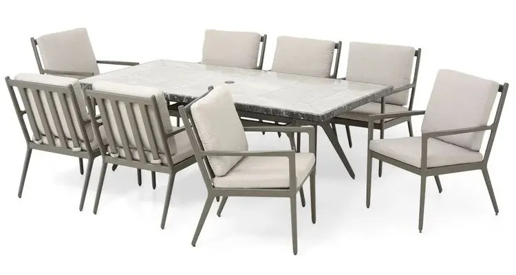 Set mobilier gradina 8 scaune si 1 masa Carmel — imaginea 3