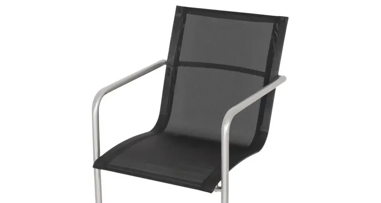 Scaun dining ESSEN lungime 52.5 latime 62 inaltime 85 gri cu negru — imaginea 3