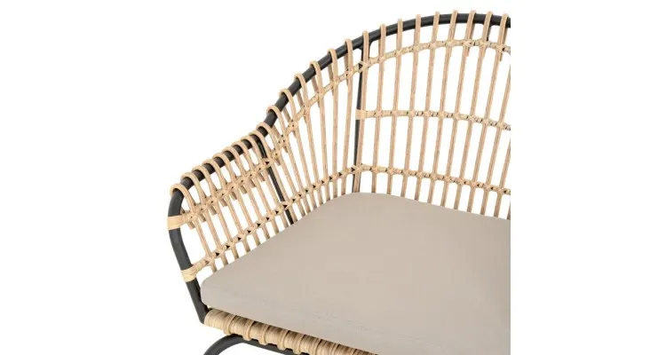 Scaun dining ALBA lungime 75 latime 68 inaltime 80 negru cu gri — imaginea 2