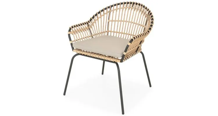 Scaun dining ALBA lungime 75 latime 68 inaltime 80 negru cu gri — imaginea 5