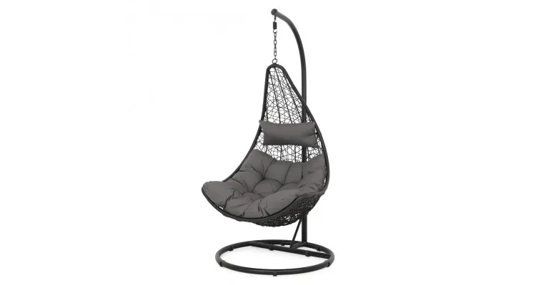 Leagan NEW CAROUSEL lungime 95 latime 95 inaltime 190 negru cu gri