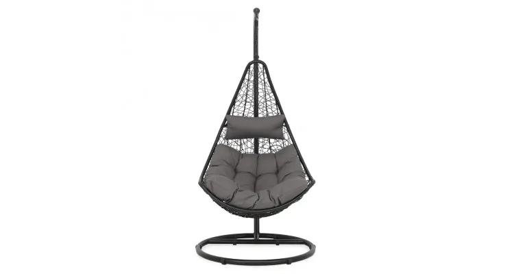Leagan NEW CAROUSEL lungime 95 latime 95 inaltime 190 negru cu gri — imaginea 2