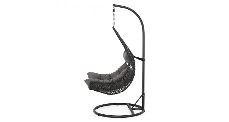 Leagan NEW CAROUSEL lungime 95 latime 95 inaltime 190 negru cu gri — imaginea 4