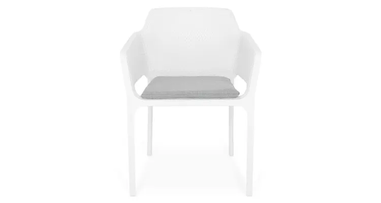 Scaun BAILEY lungime 61.5 latime 58.5 inaltime 79.5 alb cu gri — imaginea 2