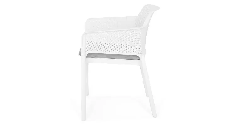 Scaun BAILEY lungime 61.5 latime 58.5 inaltime 79.5 alb cu gri — imaginea 3