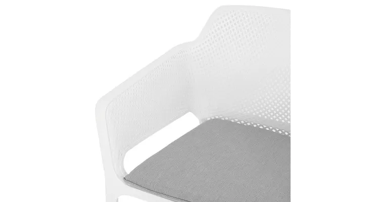 Scaun BAILEY lungime 61.5 latime 58.5 inaltime 79.5 alb cu gri — imaginea 5