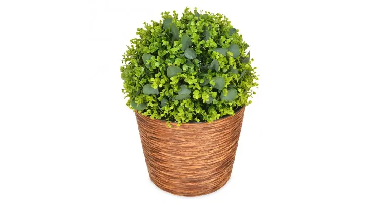 Ghiveci mare WEAVE inaltime 32 diametru 40 maro inchis — imaginea 4