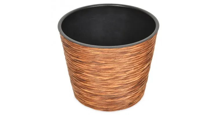 Ghiveci mare WEAVE inaltime 32 diametru 40 maro inchis — imaginea 5