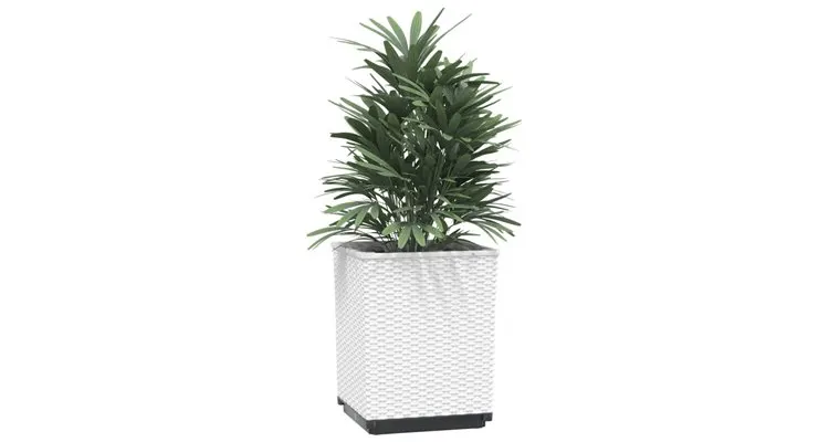 Jardiniere, 2 buc., alb, 30x30x37 cm, polipropilena