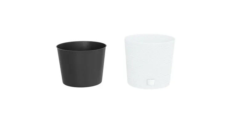 Jardiniera cu interior detasabil, alb, 15 / 15,3 l, pp ratan — imaginea 3