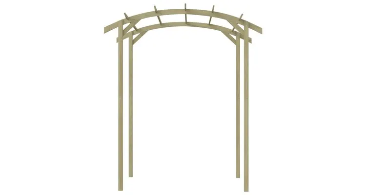 Pergola de gradina, 180 x 197 x 210 cm, lemn de pin tratat — imaginea 3