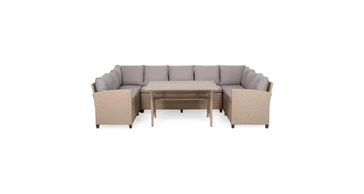 Set mobilier gradina Baxter coltar, masa si 2 taburete — imaginea 3