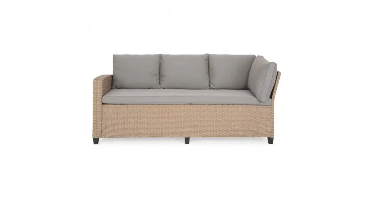 Set mobilier gradina coltar cu spatiu depozitare, masa si 2 tabureti Baxter — imaginea 3