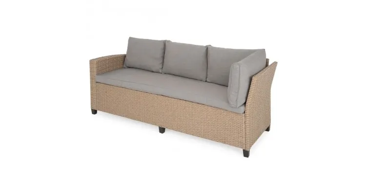 Set mobilier gradina coltar cu spatiu depozitare, masa si 2 tabureti Baxter — imaginea 4