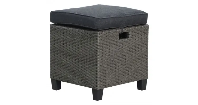 Set 2 tabureti BAXTER lungime 40 latime 40 inaltime 38 gri cu negru — imaginea 2