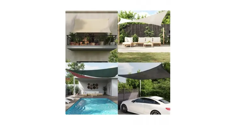 Panza parasolar, antracit, 2 x 2,5 m, 160 g/m², hdpe — imaginea 2