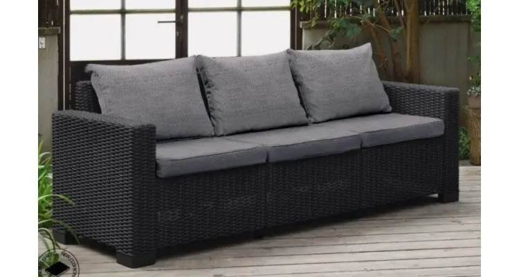 Canapea exterior cu 3 locuri California Keter, Grafit — imaginea 5