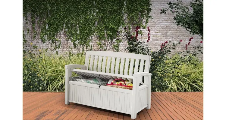 Banca de gradina, Patio Keter, Alb 227 L — imaginea 3