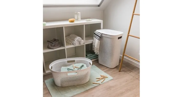 Cos pentru rufe cu capac si manere, Curver Infinity, 60 L — imaginea 2
