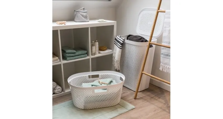 Cos pentru rufe cu capac si manere, Curver Infinity, 60 L — imaginea 3