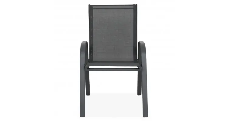 Set 4 scaune si masa ENCORE BASIC antracit cu negru — imaginea 3