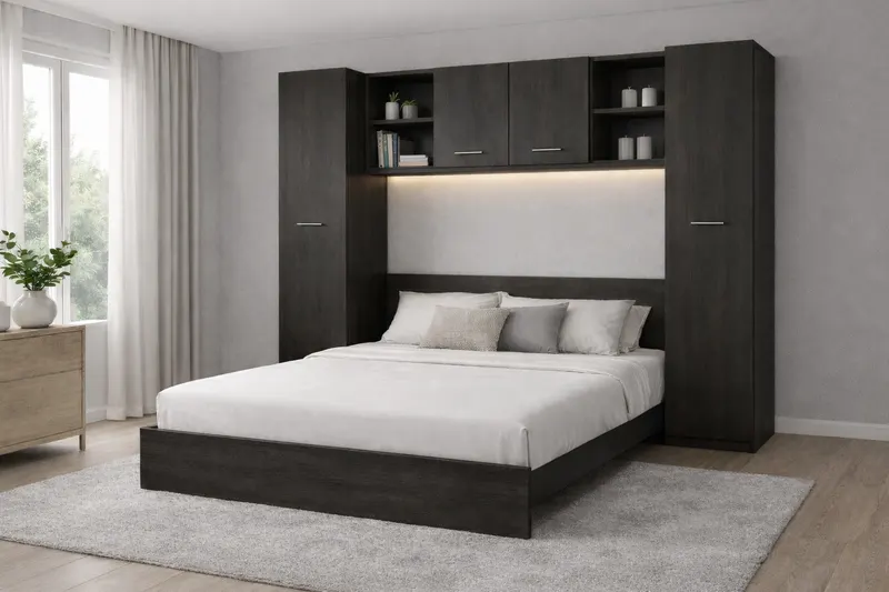 Dormitor tineret Madrid, Lemn Negru