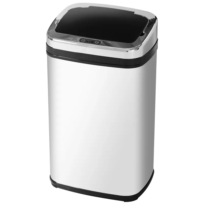 HOMCOM Coș de Gunoi cu Senzor Automat, Oțel Inoxidabil, Capacitate 30L, Design Modern | Romania
