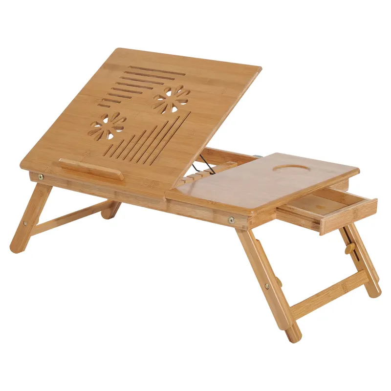 HOMCOM suport laptop, pentru pat, 55x35x22-30cm | Romania