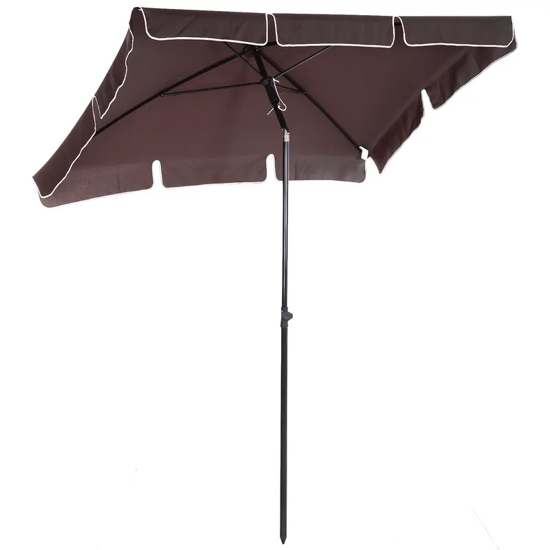 Umbrela Parasolarar dreptunghiulara Outsunny 200×125×235cm Maro | Romania