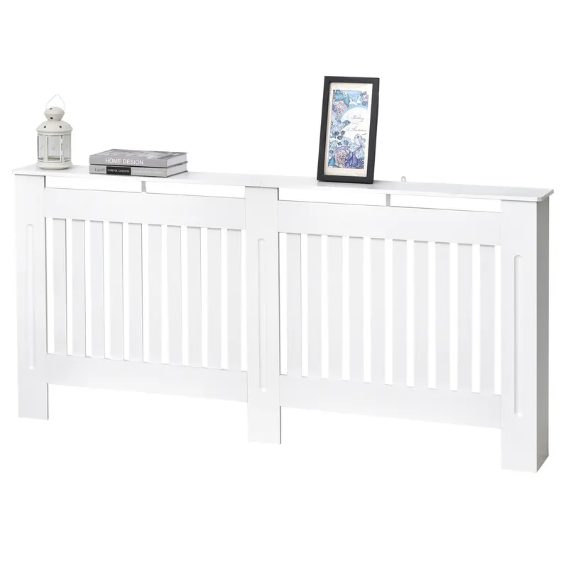 HOMCOM Carcasă Modernă pentru Calorifer din MDF Stratificat, Carcasă Calorifer pentru Casă și Birou, 172x19x81 cm, Alb | Romania